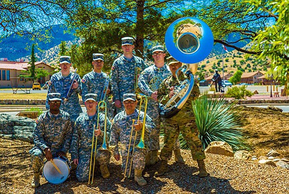 Some of the Frontier Brass band from the U.S. Army that will play in Prescott Valley Saturday, Aug. 19. (Courtesy)