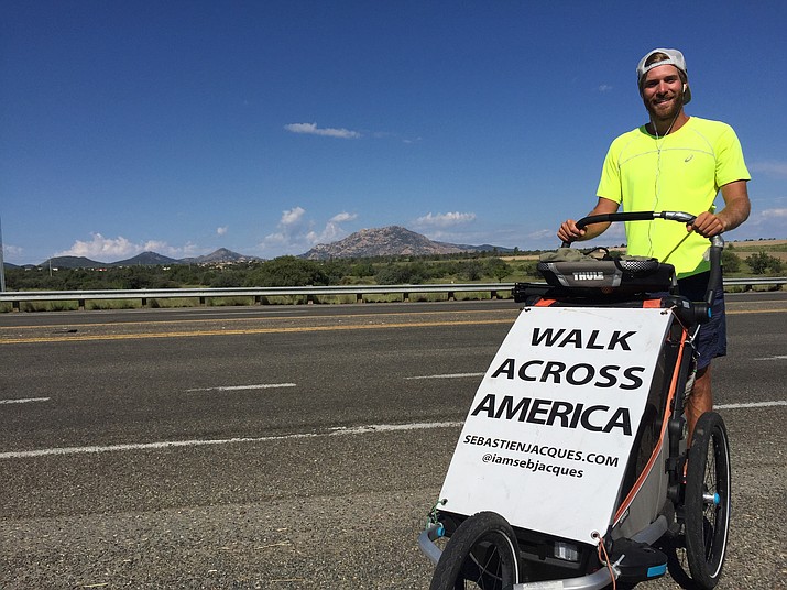 Man walking across America, battling mobility and health demons The