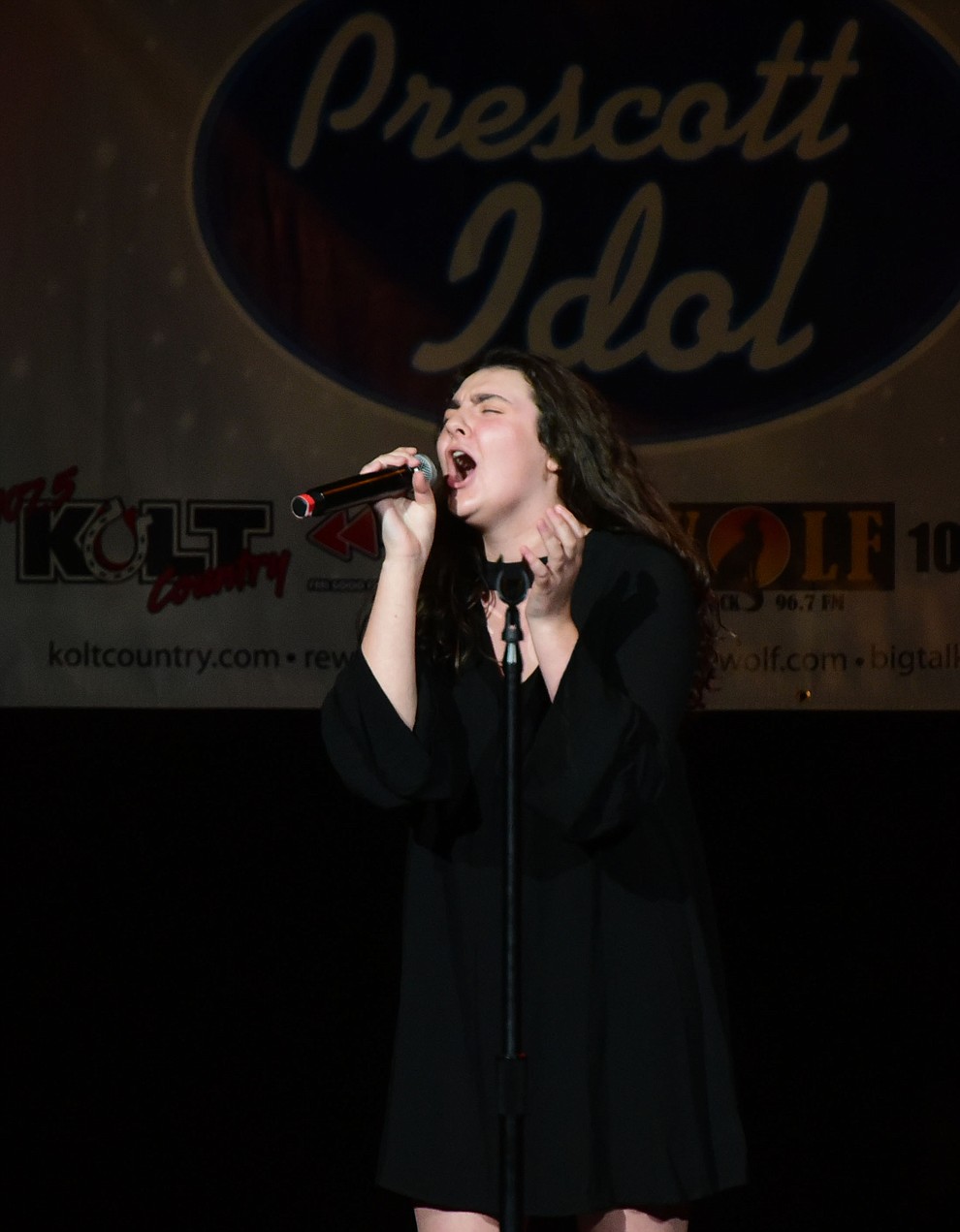Alyssa Cross sings "Toxic" during the finale of the 8th annual Prescott Idol competition at the Yavapai College Performance Hall Wednesday, September 6 in Prescott . (Les Stukenberg/Courier).