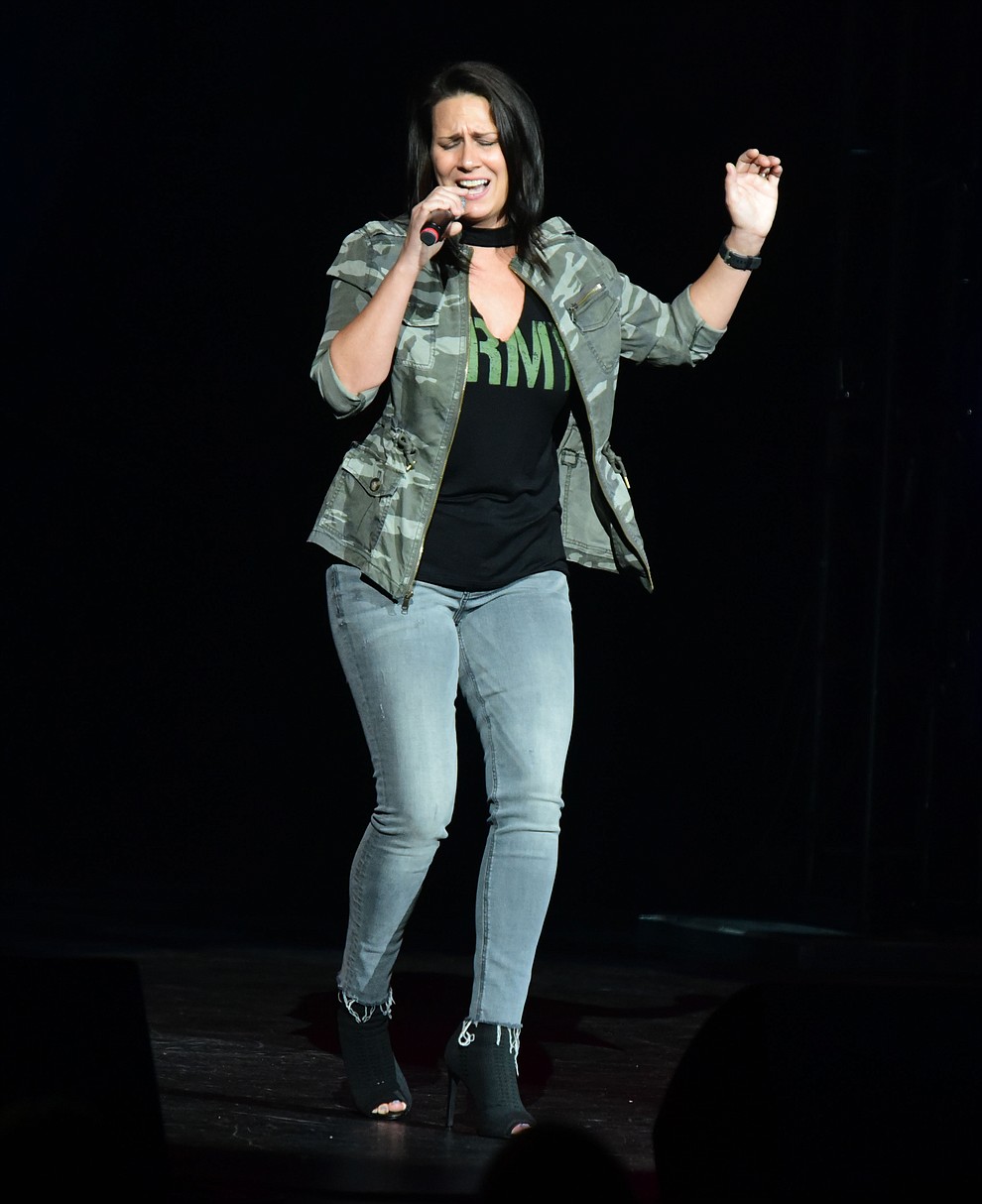 Jessica Jackson sings "Gunpowder and Lead" during the finale of the 8th annual Prescott Idol competition at the Yavapai College Performance Hall Wednesday, September 6 in Prescott . (Les Stukenberg/Courier).