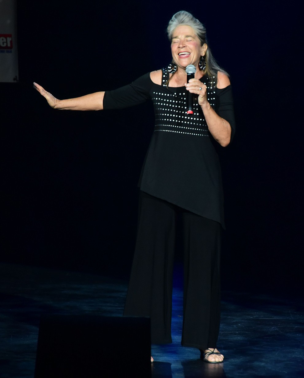 Lore Christensen sings "Let it Go" during the finale of the 8th annual Prescott Idol competition at the Yavapai College Performance Hall Wednesday, September 6 in Prescott . (Les Stukenberg/Courier).