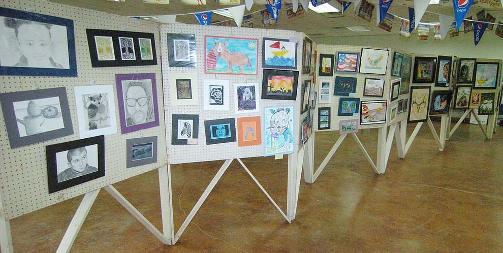 Student artwork is on display at the 2017 Yavapai County Fair at the Prescott Rodeo Grounds Wednesday, September 7 in Prescott . (Les Stukenberg/Courier).