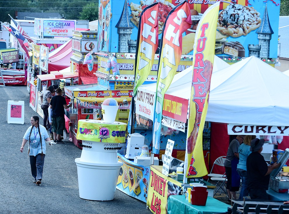 There are lots of fair food choices at the 2017 Yavapai County Fair at the Prescott Rodeo Grounds Wednesday, September 7 in Prescott . (Les Stukenberg/Courier).