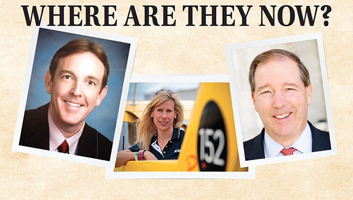 From left, Ken Bennett, former Arizona Secretary of State; Katie Pribyl, the Senior Vice President for Aviation Strategy and Programs at the Aircraft Owners & Pilots Association; and Senator Tom Udall, D-New Mexico.