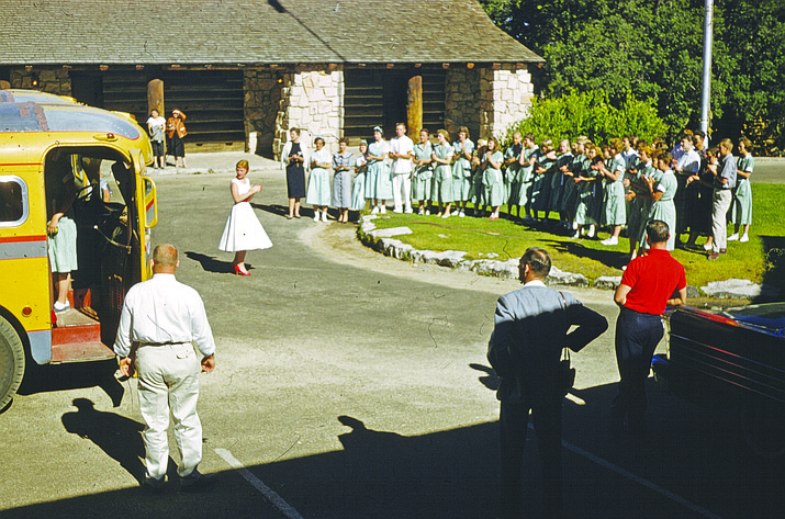 When it came time for the guests to depart, the employees would “sing the buses away.”