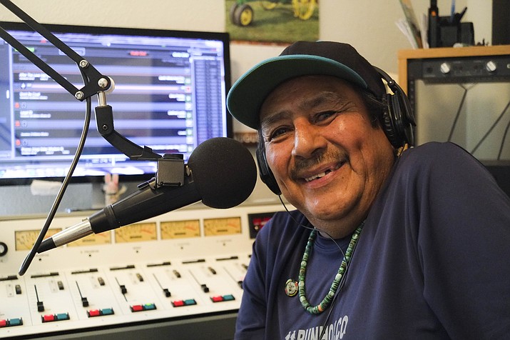 KUYI DJ Jimmy Davis Lucero has worked for the public radio station since 2000. He hosts a morning show and is known across Hopi land for his legendary 'morning cry.'