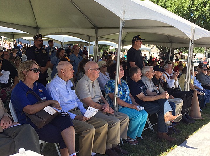 Front row of eight former POWS who live in the greater Prescott region.