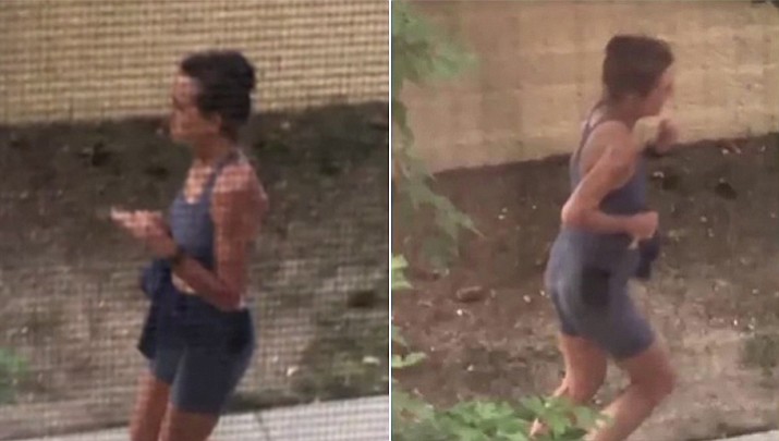 Police in Colorado are searching for this female jogger who they say has been seen pooping in public multiple times in a residential neighborhood. Colorado Springs Police Department)