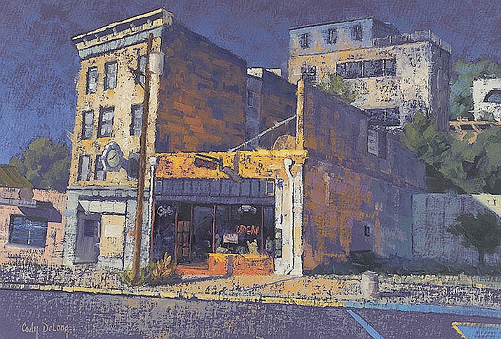 Cody DeLong celebrates the 100 year anniversary of this wonderful Jerome building with his painting ‘Sullivan Turns 100’.