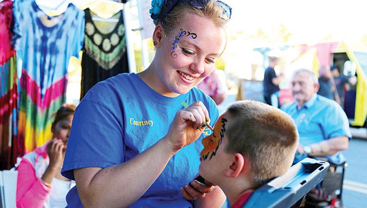 Kids love to get their face painted at Andy Devine Days.