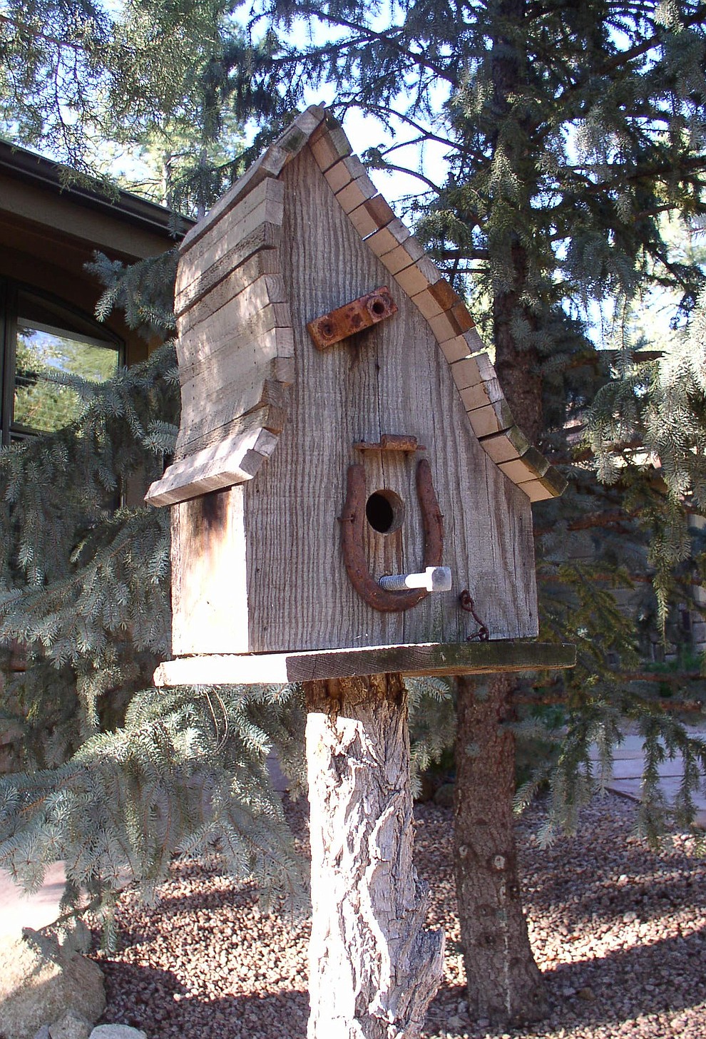 One of two birdhouses in the Halls’ garden oasis. (AVGC/Courtesy)