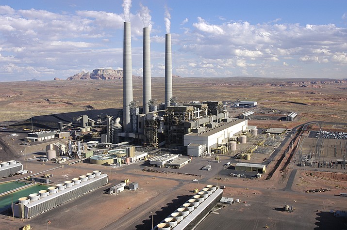 The coal-fired Navajo Generating Station in northeast Arizona provides almost 1,000 jobs between the plant and the mine that supplies it, but the plant’s operators have said they plan to shut it down after 2019. Photo by Amber Brown/Courtesy SRP