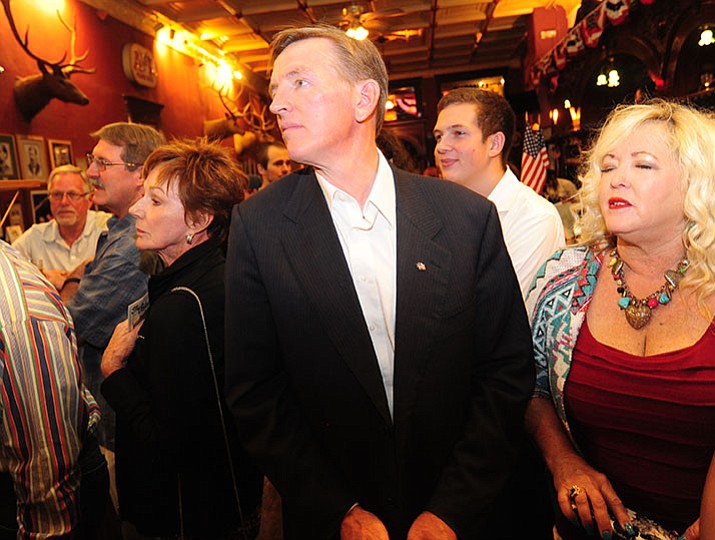 Rep. Paul Gosar - pictured at an election night party - reversed his Facebook block on users, but the ACLU decided to sue on their behalf. (Courier, file)