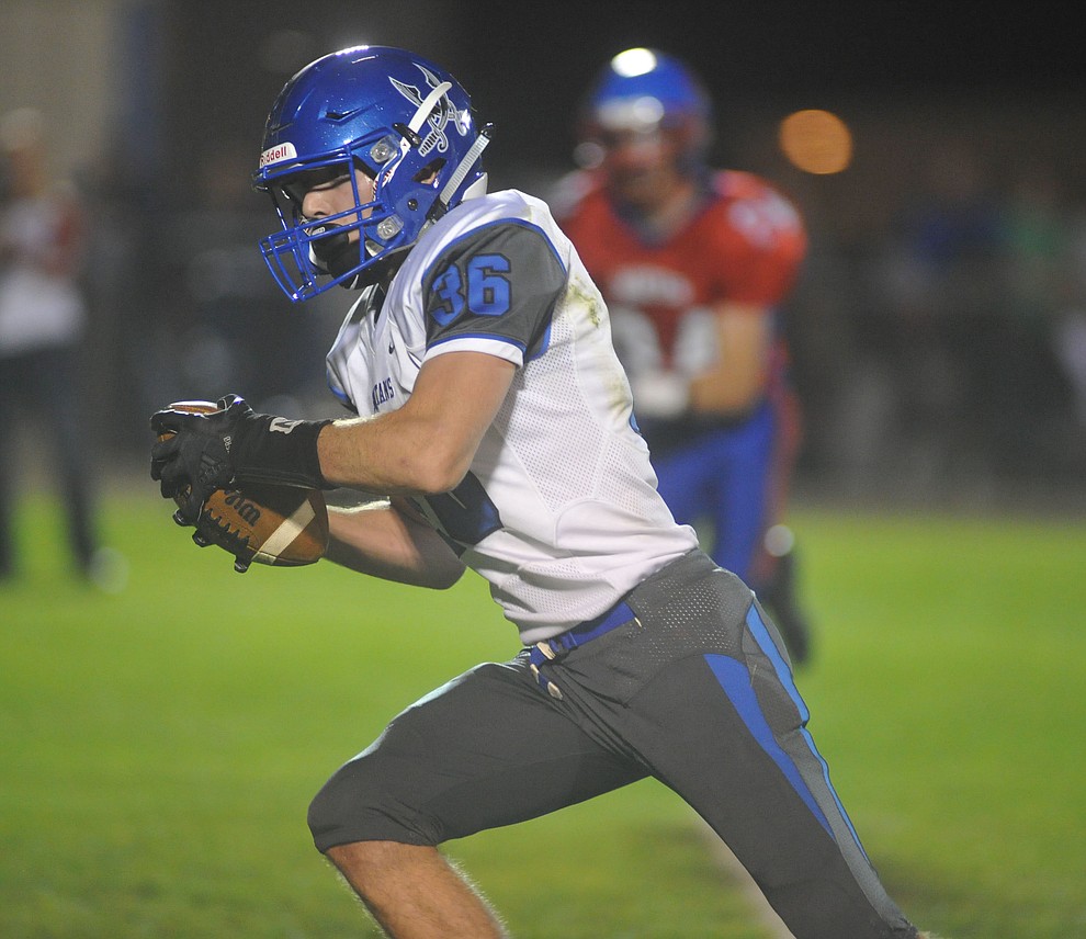 Bagdad's RIo Delgado runs for touchdown as the Sultans faced the Mayer Wildcats Friday night in a matchup of top 4 teams in the AIA 1A rankings in Mayer. (Les Stukenberg/Courier)
