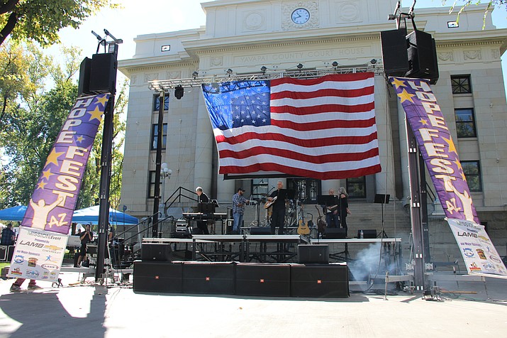 Music was just one of the attractions at Hope Fest Arizona Saturday, Oct. 14, on Yavapai County Courthouse Plaza. (Max Efrein/Courier) 