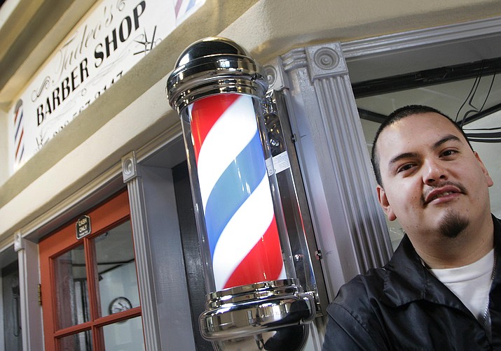 Cottonwood resident and former Elevated Touch hair stylist Sergio Tadeo recently opened Tadeo’s Barber Shop on Main Street in Camp Verde’s Wingfield Plaza. (Photo by Bill Helm)