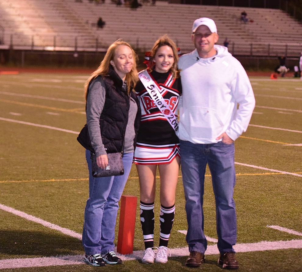 Senior night for the football players, band and cheerleaders at Bradshaw Mountain's final home game of the year in Prescott Valley Friday night. (Les Stukenberg/Courier)
