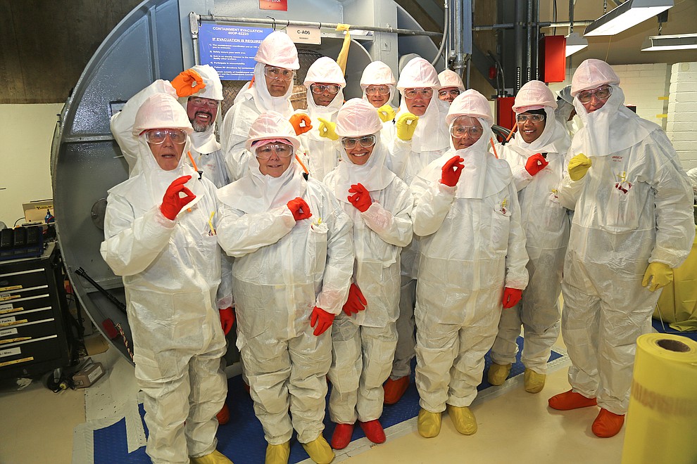 In this file photo from Oct 23, 2017, Yavapai County District Supervisor Jack Smith (third from the right in the second row) stands with other visitors who toured Arizona’s Palo Verde Nuclear Generating Station that day. (APS/Courtesy)
