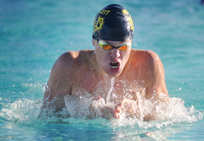 Prescott High School’s Harris Temple is ranked No. 1 in the 50 freestyle and 100 freestyle heading into this weekend’s Division II state championship meet in Mesa.