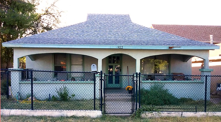 The Verde Valley Improvement Company House. The single family residence was either built in 1931 or remodeled in 1931 to include an indoor bathroom. (Photo courtesy of the Cottonwood Historic Preservation Commission)