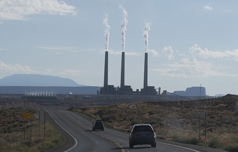 Navajo Generating Station, a 2250 megawatt net coal-fired powerplant located on the Navajo Indian Reservation, near Page, Arizona.