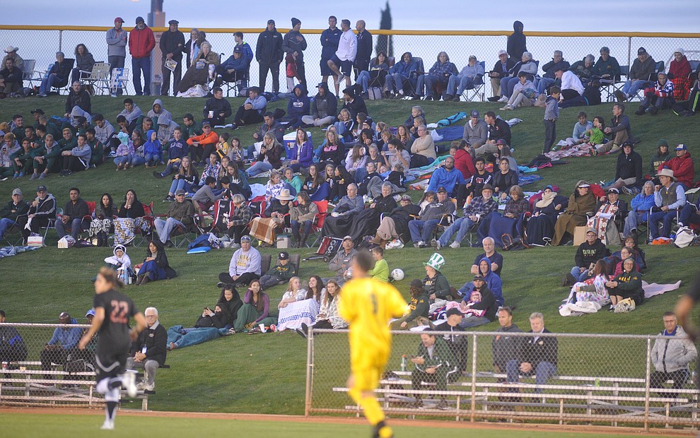 A large crowd was onhand as the Yavapai Roughriders take on Waubonsee Community College in the opening round of the NJCAA Division 1 National Championship Tuesday night in Prescott Valley. (Les Stukenberg/Courier)