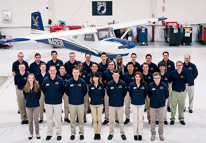Embry Riddle Prescotts Golden Eagles Flight Team Inducted Into The International Air And Space