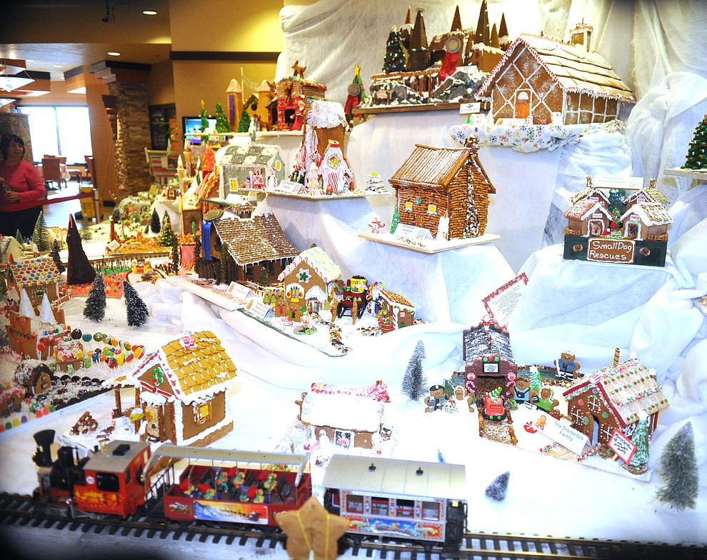 Over 70 entries in the Annual Gingerbread Holiday display at the Prescott Resort that is free and open to the public through the new year. (Les Stukenberg/Courier)