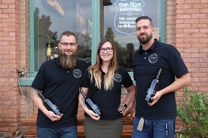 About four years into their friendship and partnership, the trio of YC winemaking program alumni are selling out vintages while making a name for themselves and for their label in the Verde Valley’s burgeoning wine industry. (Photo Courtesy of Yavapai College)