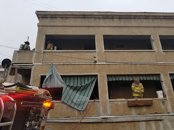The Jerome Fire Department believes that an unattended candle on a bookshelf may have caused Wednesday’s structure fire at the 600 block of Verde Street in Jerome around 3 p.m. (Photo courtesy of JFD) 