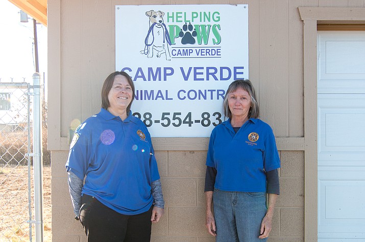 Shirley Johnson (left) and Kathy Davis volunteer for Camp Verde Animal Control. They, along with fellow volunteer Pat George, have filled in for the absence of an animal control officer for the last six months. (VVN/Halie Chavez)
