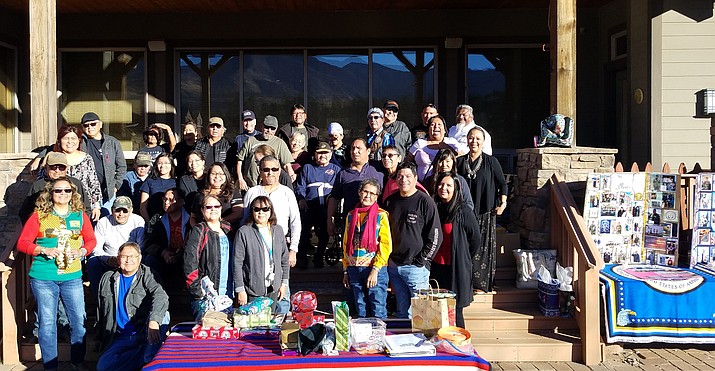 Navajo Hopi Honor Riders gathered for their annual Christmas party Dec. 10 at the home of Percy Piestewa, a Gold Star Mother. Riders enjoyed a Christmas dinner together and completed construction of a wood shed for the Piestewa family. Submitted photo