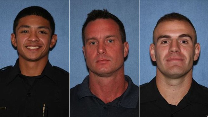 The three Phoenix Police officers involved in the case, Richard G. Pina, Jason E. McFadden and Michael J. Carnicle, all resigned after the incident. (Phoenix Police Department)