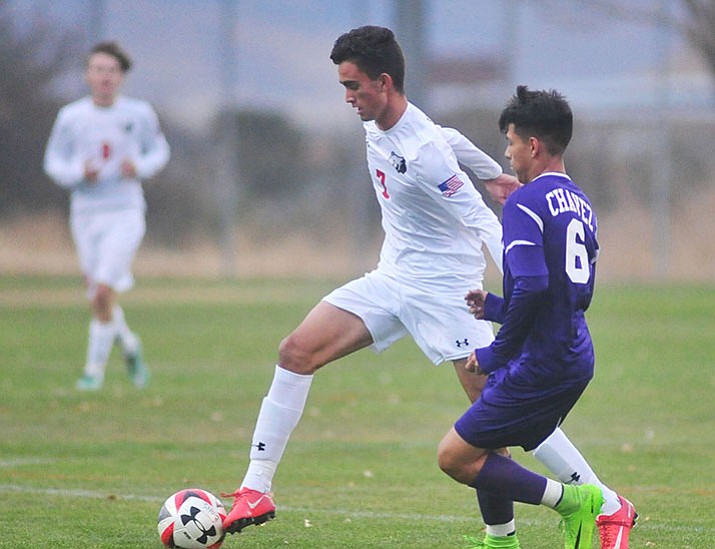 Bradshaw Mountain's Brandon Fischer moves the ball during a game earlier this season. (Les Stukenberg/Courier, file)