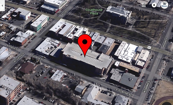 Armed with a knife on Dec. 17 at around 2 p.m., police say the robbery suspect approached two women, in their 60s and 70s, in the parking garage in the 100 block of south Granite Street in Prescott, Arizona. (Google Streets View photo)
