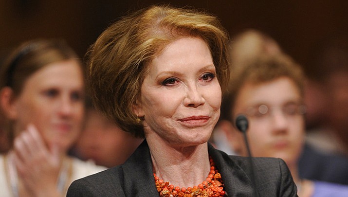 In this 2009 file photo, actress Mary Tyler Moore waits to testify on Capitol Hill in Washington before the Senate Homeland Security and Governmental Affairs Committee hearing on Type 1 Diabetes Research.  Moore was among the notable figures who died in 2017. (AP Photo/Susan Walsh, File)