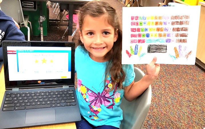 Students have started learning keyboarding skills and education applications for reading, spelling, writing and research.  They can use the Chrome books to access sites that provide practice in problem solving and mathematics, science and simulations. Courtesy photo/Big Park Community School