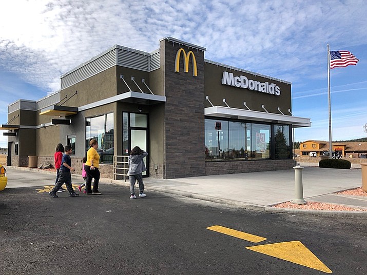 After several months of renovations, McDonald’s heads into 2018 with a new facade, new ordering kiosks, optional table service and a mobile order-and-pay app. (Wendy Howell)

