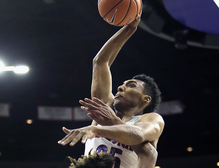 Arizona guard Allonzo Trier (35) in the first half against Oregon State on Thursday, Jan. 11, 2018, in Tucson. (Rick Scuteri/AP)