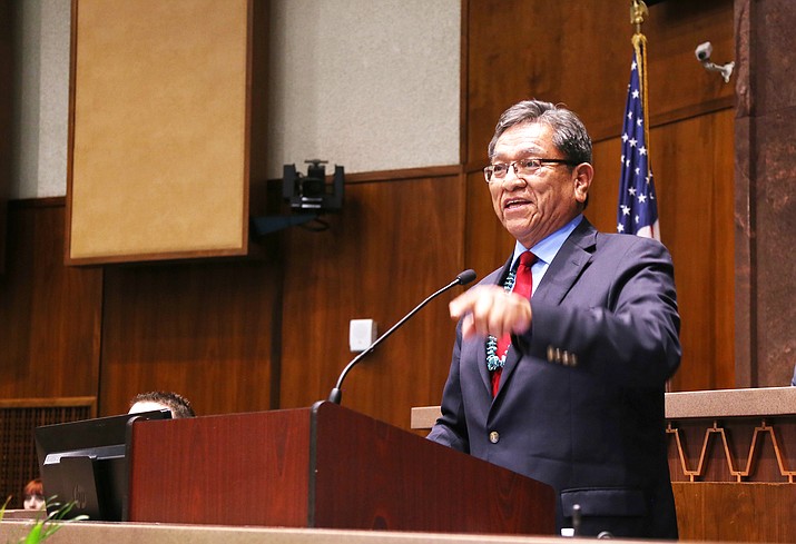 Navajo Nation President Russell Begaye was one of three leaders to present a State of Tribal Nations Address during the 23rd Indian Nations and Tribes Legislative Day Jan. 10, 2018 in Phoenix. 