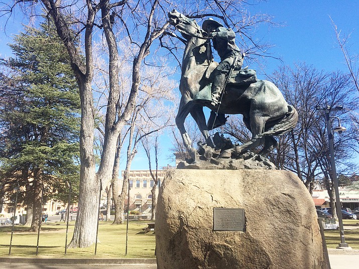 The Bucky O'Neill Monument, also known as the Rough Rider Monument, is an equestrian sculpture, located at Courthouse Plaza in Prescott.