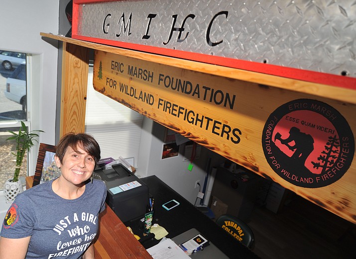 Amanda Marsh and the Eric Marsh Foundation for Wildland Firefighters now have their own building at 409 West Goodwin Street in Prescott.  (Les Stukenberg/Courier)