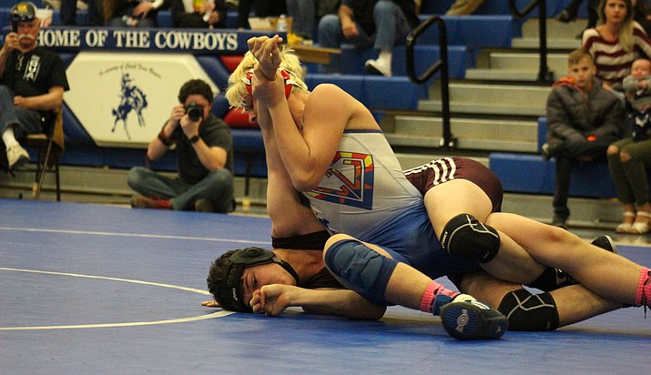 Camp Verde sophomore Dillan Tressler (28-18) finished fourth at Sectionals last week and earned a spot in the state tournament this weekend. (VVN/James Kelley)