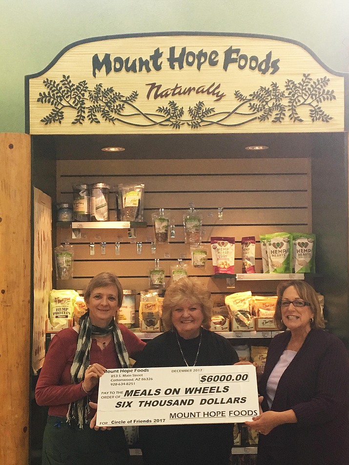 From left: Kathy Spude (Mount Hope manager), Elaine Bremner (director of local Meals on Wheels program) and Linda Trubitz (owner of Mount Hope).