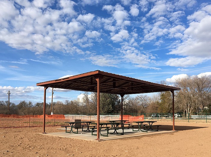 Thanks to $25,000 in grants from the Nature Conservancy and the Bonville Environmental Foundation, as well as Capital Improvement Plan funding from the Town of Camp Verde, Rezzonico Family Park has been given a facelift in the form of two ramadas. (Photo by Bill Helm)