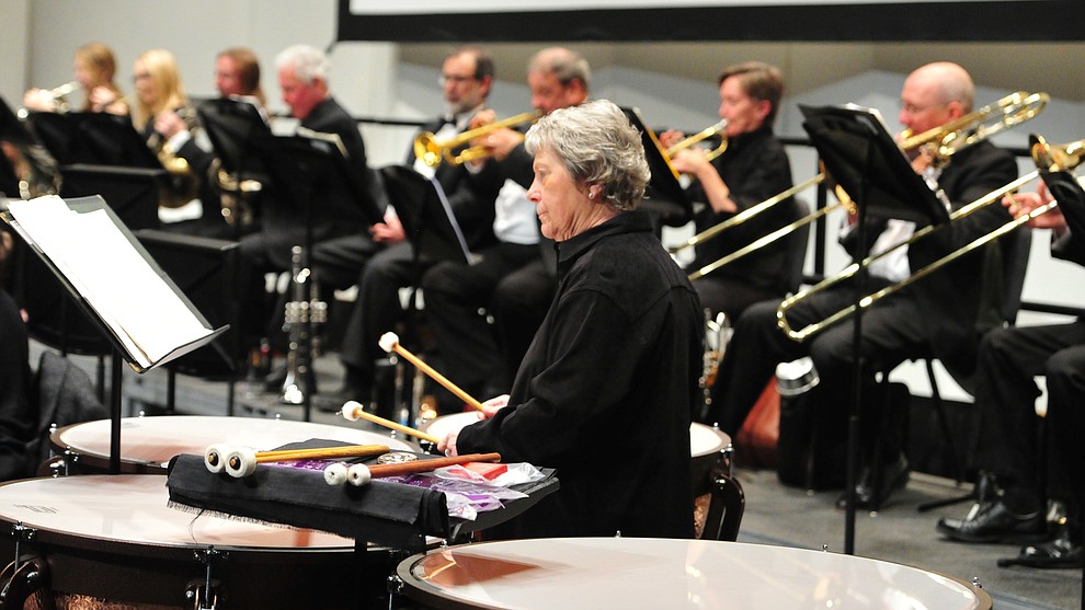 The Prescott Pops Symphony performs for 2200 third to fifth grade students from around Yavapai County in the annual Music Memory Concert at the Yavapai College Performance Hall Thursday morning. (Les Stukenberg/Courier)