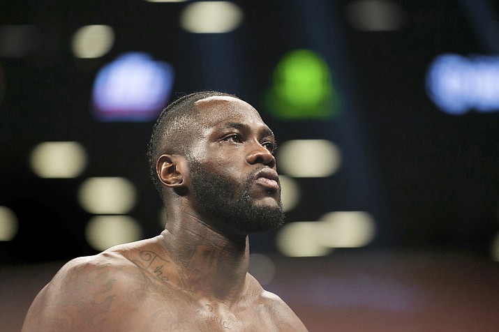 Deontay Wilder, in this Nov. 4, 2017, file photo, paces the ring before a boxing bout against Bermane Stiverne, for the WBC heavyweight title, New York. Wilder has big plans. They don't particularly include Luis Ortiz, against whom Wilder defends his WBC heavyweight title on Saturday night, March 3, 2018.
