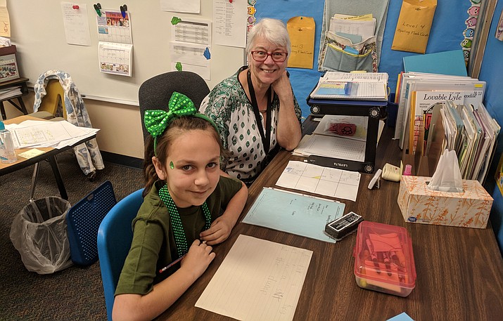  Karen Benson, a teacher at Taylor Hicks Elementary school, is pictured with Tymbree Collins, a student. (PUSD/Courtesy)