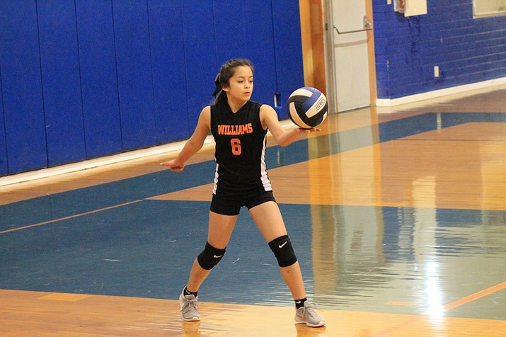 The Williams Middle School volleyball teams played March 10 in Ash Fork. (Wendy Howell/WGCN)