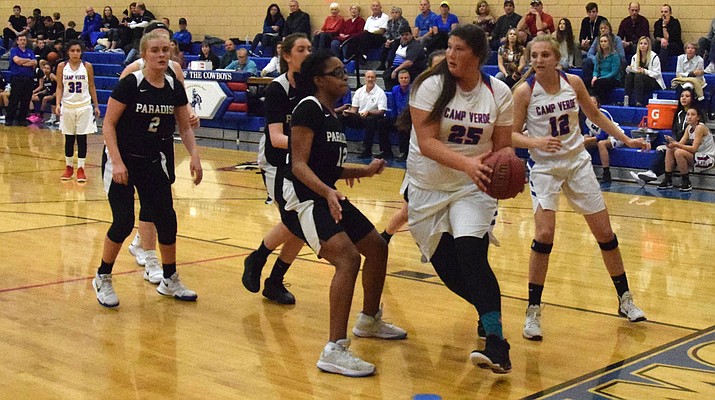 Camp Verde sophomore Jacy Finley (25) was honorable mention all-state in girls basketball (VVN/James Kelley)